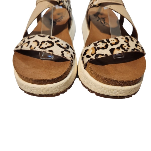 NWOB OTBT SIERRA LEOPARD PRINT CALF HAIR SANDSLS SZ 8.5 - Picture 10 of 15